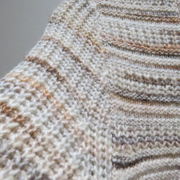 MADEWELL Space-Dyed Canton Pullover Sweater Marled Harvest Small Neutral Grandma - Picture 5 of 14